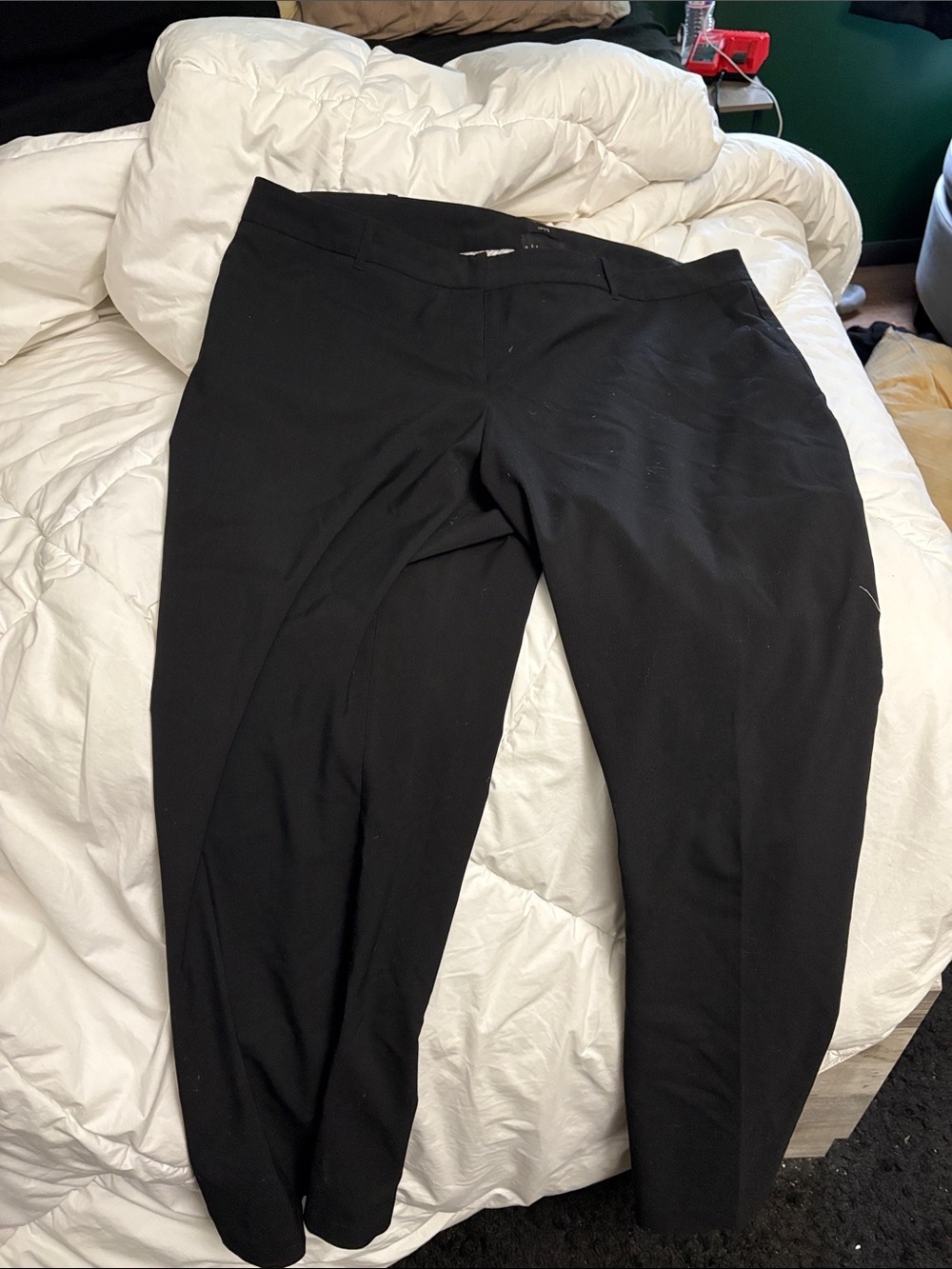attention Black Skinny Ponte Ankle Pants